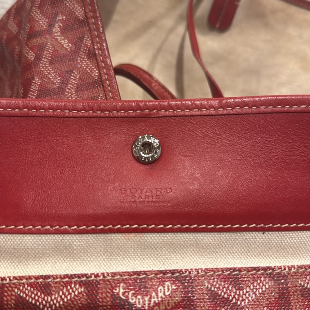 Authentic Goyard St. Louis Red Tote PM - Picture 9 of 14